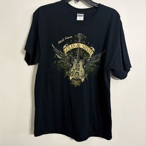 World Famous Gold & Silver Pawn Black Graphic T-Shirt SIZE LARGE